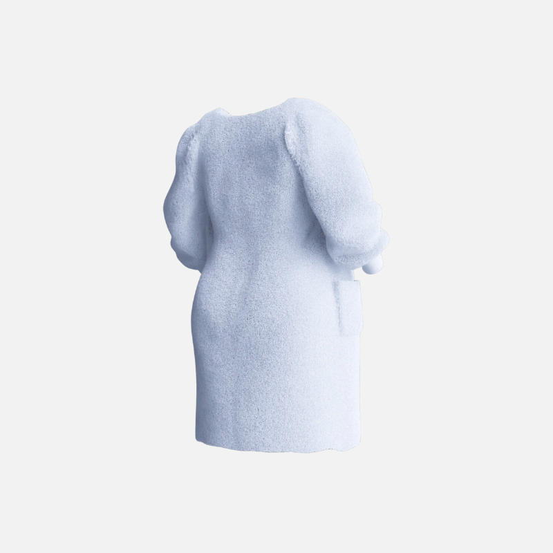 Robe en tricot bleu 3