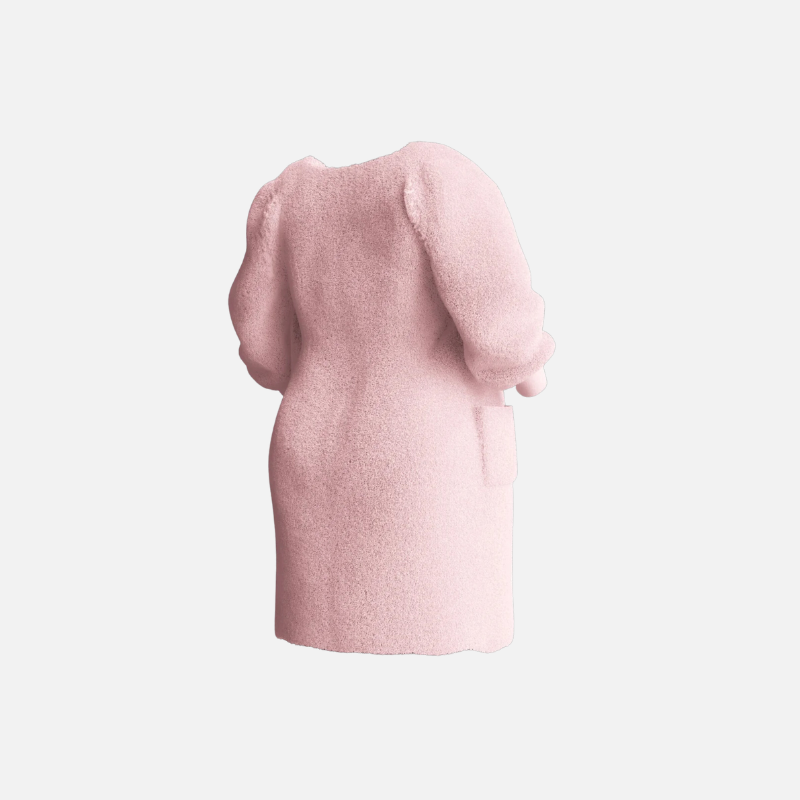 Robe en tricot rose clair 3