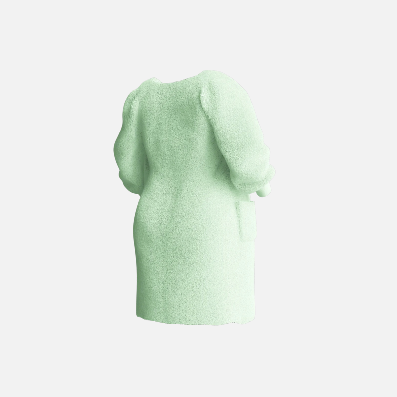 Robe en tricot vert 3